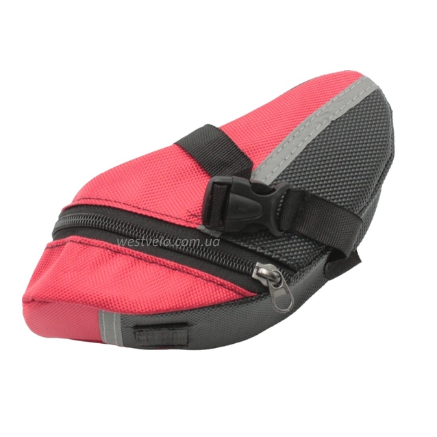 Сумка на раму, світловідбивальні вставки, червона (655) фото westvelo.com