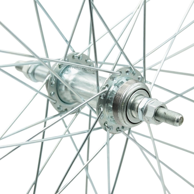 Колесо 28-29 зад, обід 2-ний чорний, втулка ST. на віночках, диск різьба (Guan Jin) фото westvelo.com