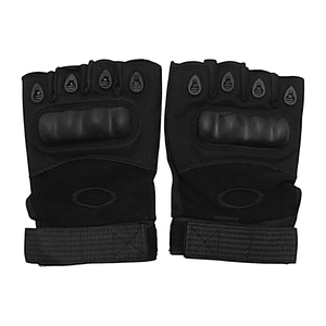 Рукавиці (тактичні) QAKLEY "2XL" чорні (з відкритими пальцями)