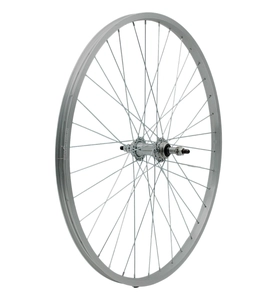 Колесо 26 зад, обід AL 1-ний сірий, вт. ST. на віночках