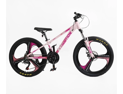 Велосипед 24 AL Corso «EVOLUTION» EV-24101 алюміній 11", (к-т SHIMANO) рожевий