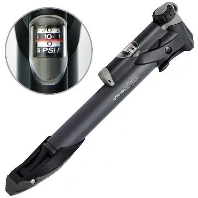 Насос вело з манометром + кріплення GIYO Тайвань (AV/FV) фото westvelo.com
