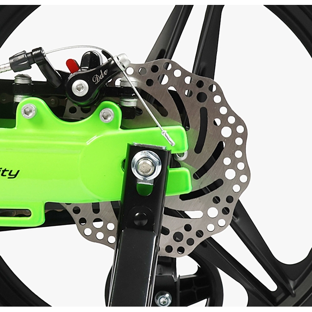 Дитячий велосипед 16 MG Corso «MONTI» MT-16500, магнієва рама, чорно-салатовий фото westvelo.com