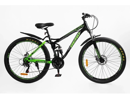 Велосипед 27.5 ST Corso «REND» RD-60280 сталь 15", (к-т SHIMANO) чорно-салатовий