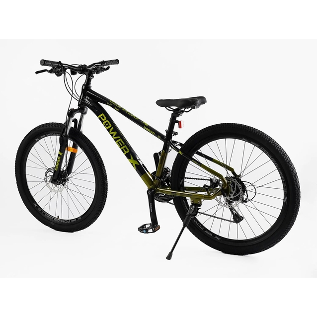 Велосипед 26 AL Corso «X-POWER» PW-75122 алюміній 13", (к-т SHIMANO) чорно-зелений фото westvelo.com