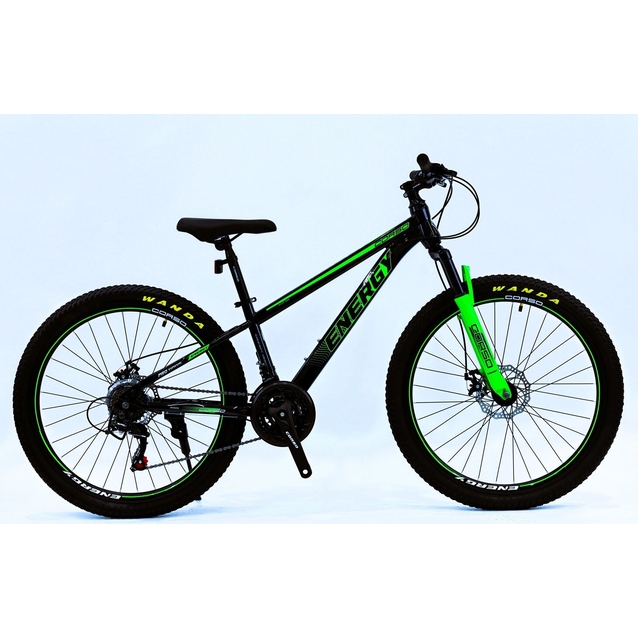 Велосипед 26 ST Corso «ENERGY» EN-26174 сталь 13", (к-т SHIMANO) чорно-салатовий фото westvelo.com