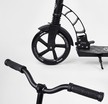 Самокат дитячий 2-х колісний, PU Best Scooter 47351 чорний, колеса Ø230-180mm, 1 амортизатор фото westvelo.com