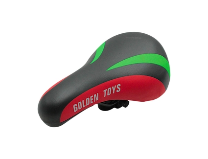 Сідло дитяче Golden Toys (230х190мм) чорно-червоно-зелене