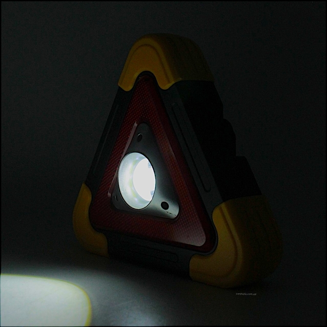 Ліхтар світлодіодний акумуляторний HB-6609, 4 режими, USB (500lm) сонячна батарея (знак аварійної зупинки) фото westvelo.com