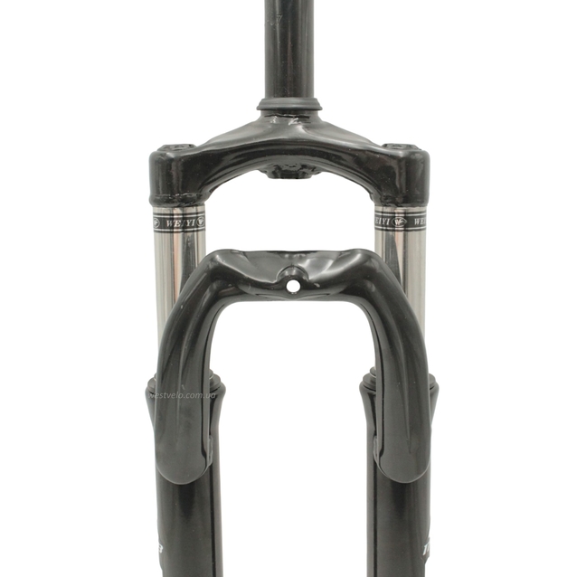 Вилка 24 аморт. безрізьб CORSO (020), чорна, disk, шток Ø28.6 L-200mm фото westvelo.com