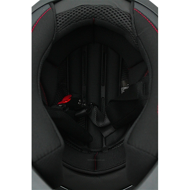 Мото шолом, закритий (L 59-60) BLD-М65 RIDIX, інтеграл, чорно-червоно-сірий глянець фото westvelo.com