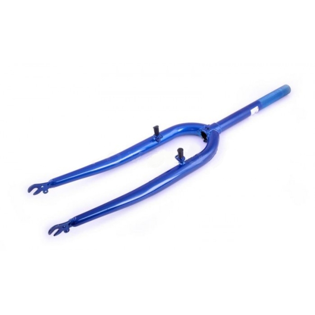 Вилка 26 сталева з кріпленням V-brake, синя, шток L-200mm р.з L-100mm фото westvelo.com