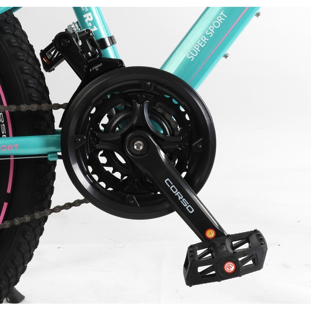Велосипед 24 ST Corso «RIDER» RD-24019 сталь 11", (к-т LTWOO-A2) бірюзовий фото westvelo.com