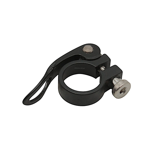 Хомут з ексцентриком труби сідла Ø28.6 мм алюміній чорний фото westvelo.com