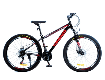 Велосипед 27.5 ST Corso «TORNADO» TR-27016 сталь 15,5", (к-т SHIMANO) чорно-червоний