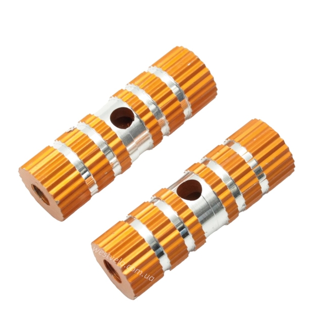 Пеги для BMX короткі L-70мм золоті фото westvelo.com