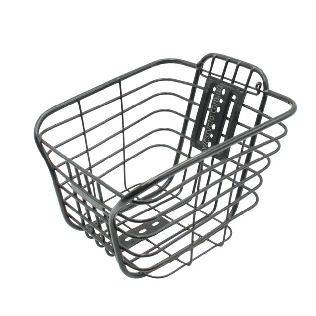 Кошик металевий з кришкою, "28" чорний СК-45А фото westvelo.com