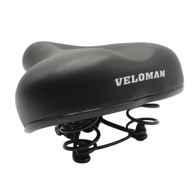 Сідло на пружинах VELOMAN № 191 чорне фото westvelo.com