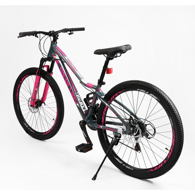 Велосипед 26 AL Corso «MERCURY» MR-26319 алюміній 13", (к-т SHIMANO) графітово-рожевий фото westvelo.com