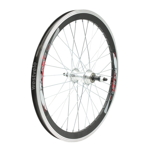 Колесо 20 зад, обід 2-ний чорний, втулка AL на промах фото westvelo.com