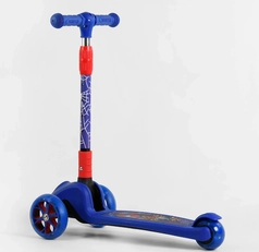 Самокат дитячий 3-х колісний, Best Scooter «SPIDER-MAN» 47359 синій