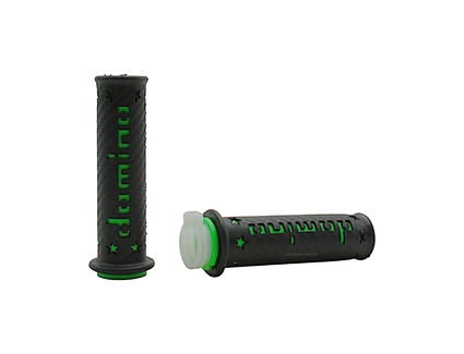 Мото гріпси DOMINO універсальні (тип2) чорно-зелені