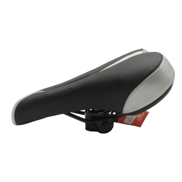 Сідло мтв з отвором №7100, чорно-сіре фото westvelo.com