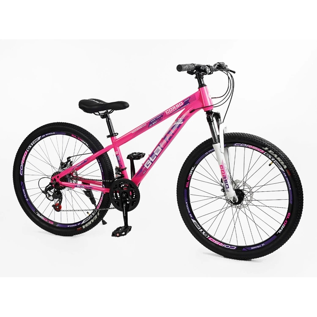 Велосипед 26 ST Corso «GLOBAL» GL-26344 сталь 13", (к-т Saiguan) рожевий фото westvelo.com