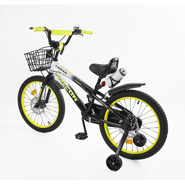 Дитячий велосипед 20 ST Corso «FALCON» FL-20299 дискові гальма, чорно-жовтий фото westvelo.com