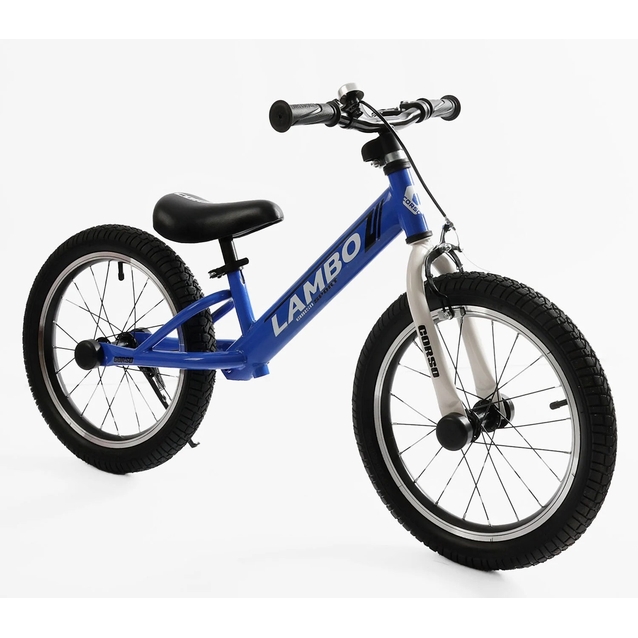 Велобіг 16 Corso надувні колеса, сталева рама «LAMBO» LM-41069 синій фото westvelo.com
