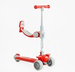 Самокат 5в1 Skyper J-08328, колеса PU 125х40мм зі світлом, укр.озвучування та підсвічування платформи, сіро-червоний фото westvelo.com