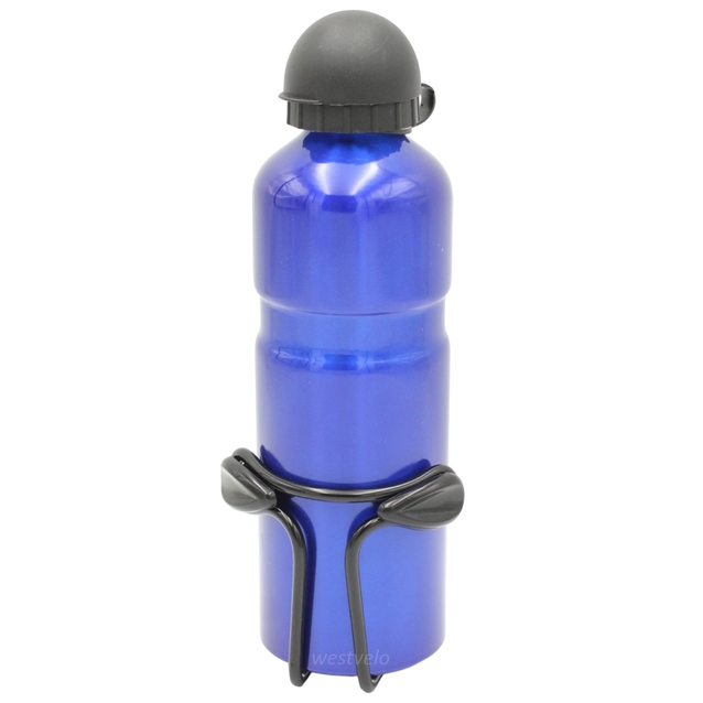 Фляга алюмінієва 750ml з кріпленням синя фото westvelo.com
