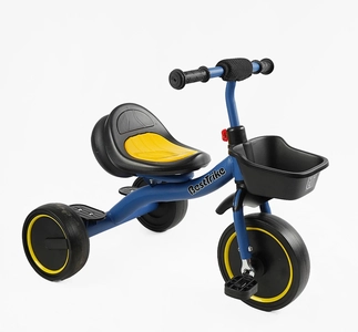 Дитячий велосипед 3-х колісний EVA (піна) Best Trike колеса 10-8, BS-45602 синій, сталева рама, УКР.ОЗВУЧУВАННЯ, світло, кошик