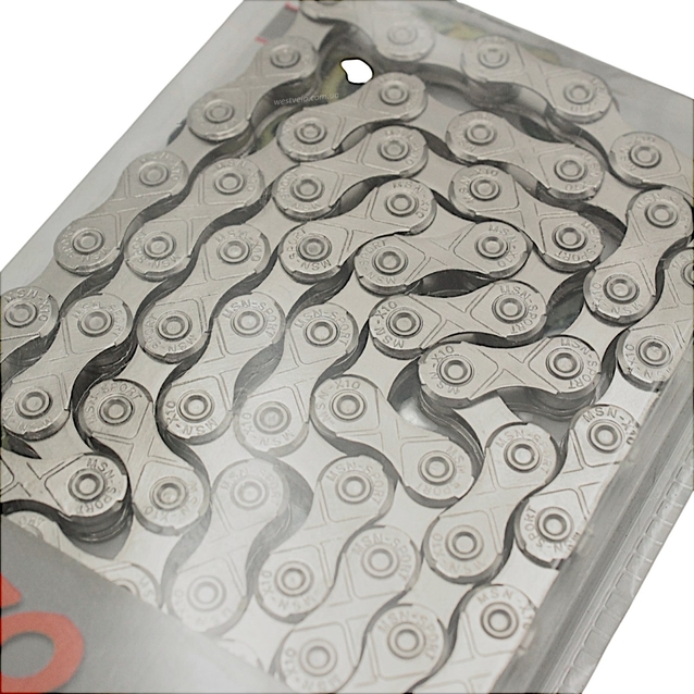 Ланцюг спорт. 10 передач MSN X10 нікель пластик 116 ланок (1/2 х 11/128) + замок фото westvelo.com