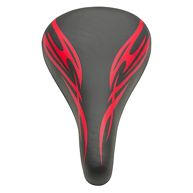 Сідло дитяче SD-07 чорне з червоною абстракцією фото westvelo.com