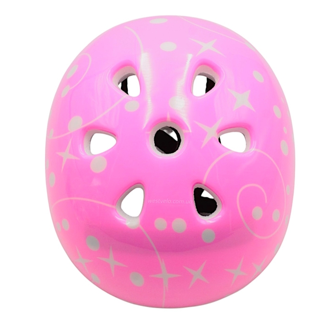 Вело шолом "TK Sport" 598 (55см) рожевий з зірками фото westvelo.com