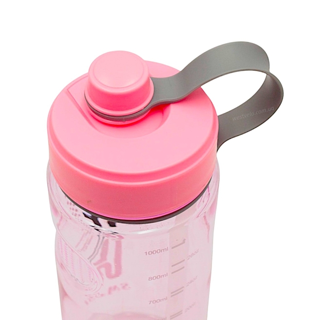 Фляга 1000 ml. SMOSI SPORTS, (для тренувань) з трубкою, рожева фото westvelo.com