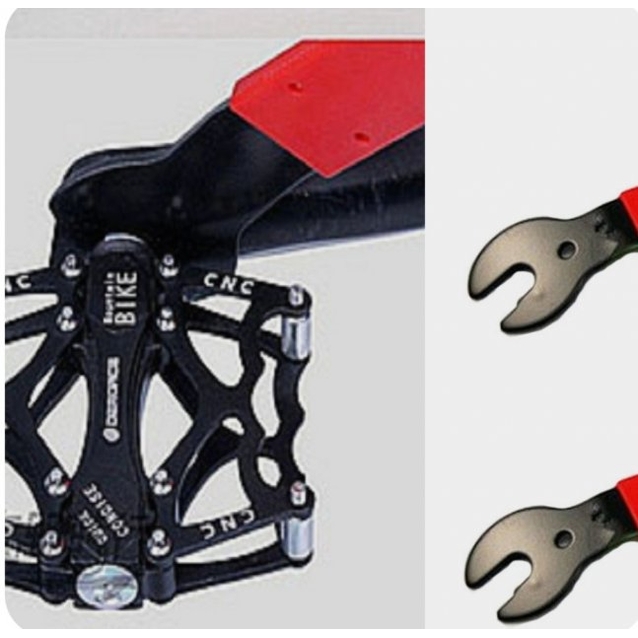 Ключ педальний червоно-чорний якісний PIHU ВТ-2919 фото westvelo.com