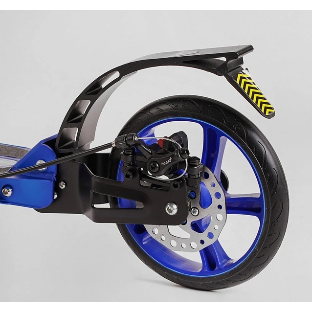 Самокат дитячий 2-х колісний, PU Best Scooter «FACTOR» BS-72725 синій, Ø200mm, AL, 2 амортизатора, фляготримач