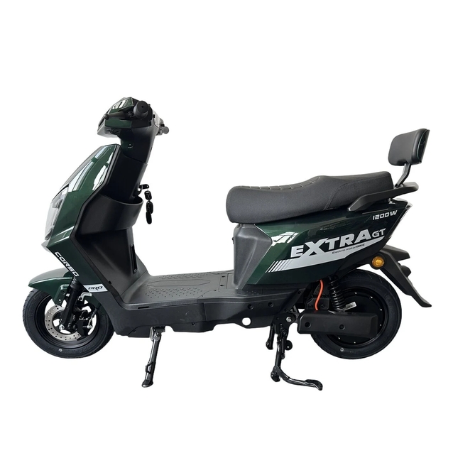 Електроскутер Corso «EXTRA» XT-126182, двигун 1200W, акумулятор 64V 30Ah літій-залізо-фосфатний, зелений, колеса 10" фото westvelo.com
