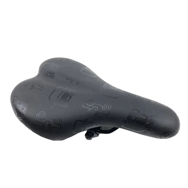 Сідло дитяче №6848 VIPER "Junior" чорне матове з автомобілями (255-150) фото westvelo.com