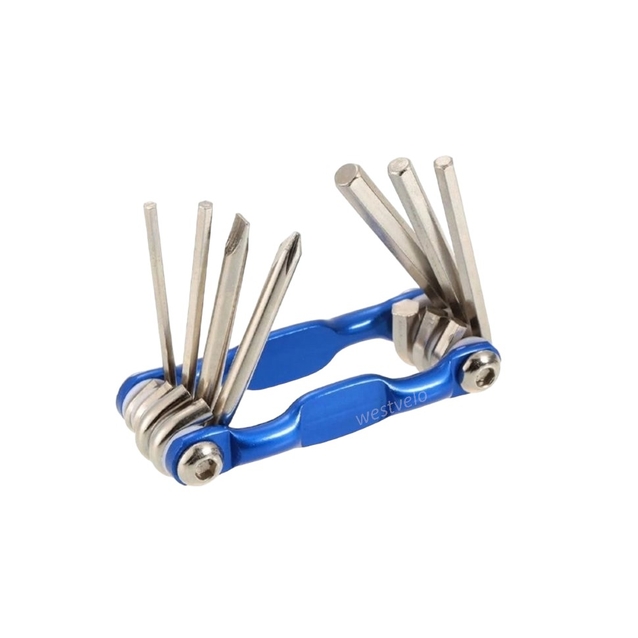 Мультитул-міні 6-гранників сталевий якісний (7 елементів) фото westvelo.com