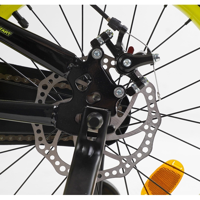 Дитячий велосипед 18 ST Corso «FALCON» FL-18107 дискові гальма, чорно-жовтий фото westvelo.com