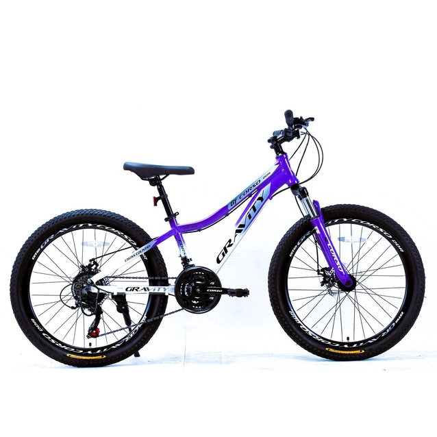 Велосипед 24 AL Corso «GRAVITY» GR-24557 алюміній 12", (к-т SHIMANO) біло-фіолетовий фото westvelo.com