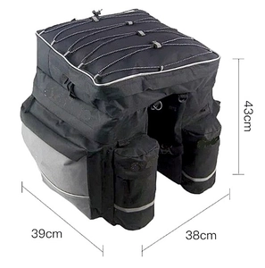 Сумка на багажник двох-стороння чорно-сіра
