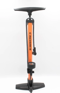 Насос авто з манометром CROSSER 3261 алюміній помаранчевий, 2-ний наконечник (AV/FV)