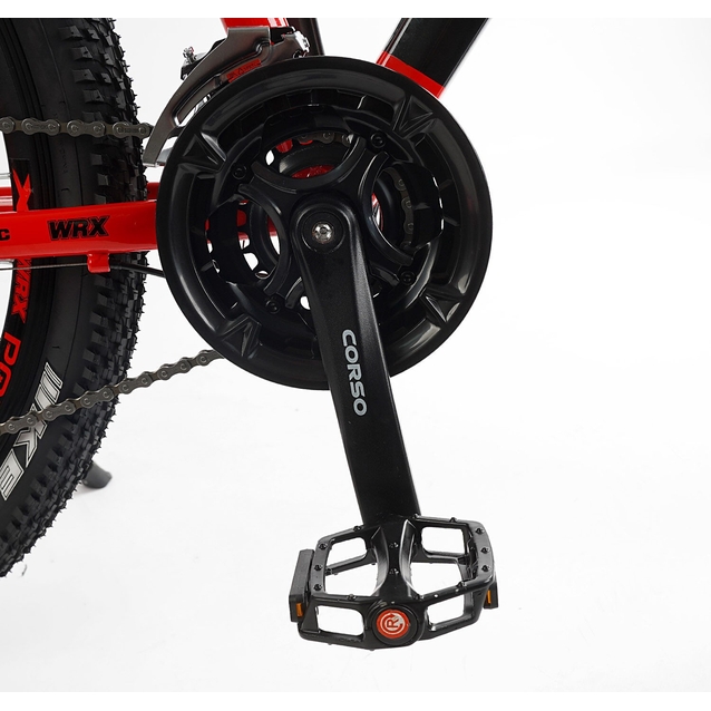 Велосипед 27.5 AL Corso «X-POWER» PW-49580 алюміній 15", (к-т SHIMANO) чорно-червоний фото westvelo.com