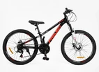 Велосипед 24 AL Corso «PROJECT»  PJ-24631 алюміній 11", (к-т SunRun) чорно-червоний фото westvelo.com