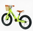 Велобіг 14 Corso надувні колеса, магнієва рама «KIDDI»  LT-14127 салатовий, алюмінієві обода, підставка для ніг, корзинка фото westvelo.com