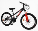 Велосипед 24 AL Corso «FENIX» FX-24912 алюміній 11", (к-т Saiguan) чорно-червоний фото westvelo.com